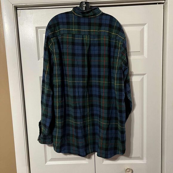 Ll Bean Vintage Plaid Flannel Button Down Shirt xxl Tall - Picture 2 of 7